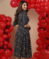 Front Peek-A-Boo Printed Midi Dress
